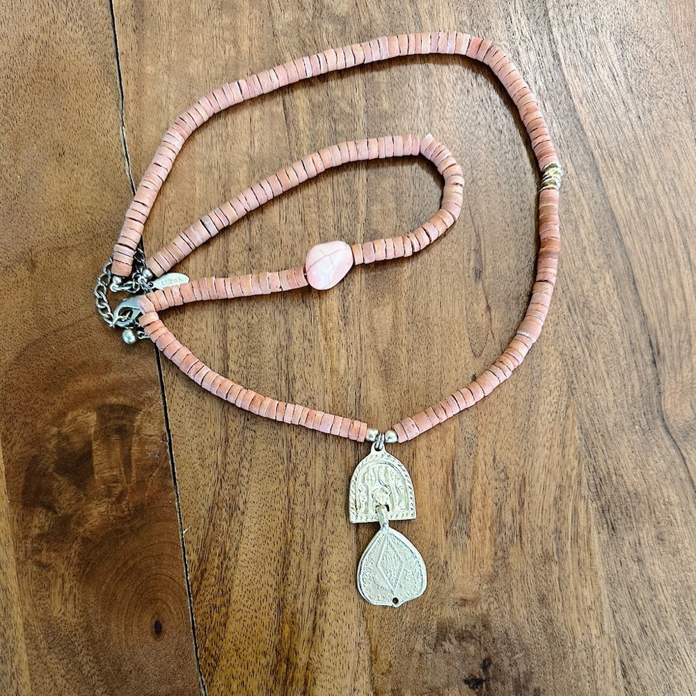 Chico's Pink and Gold Necklace